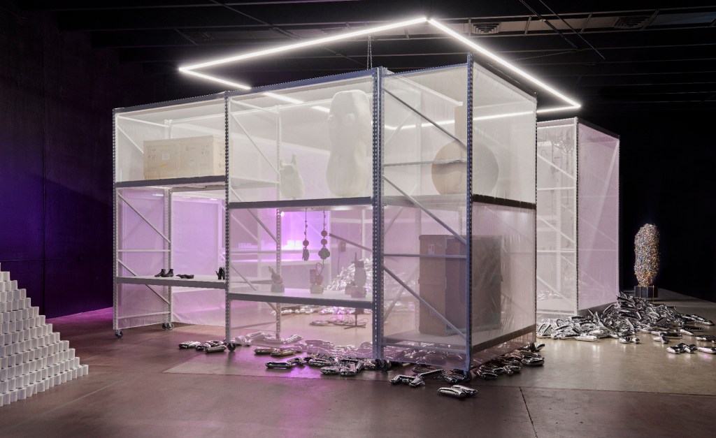 A large-scale abstract art installation.