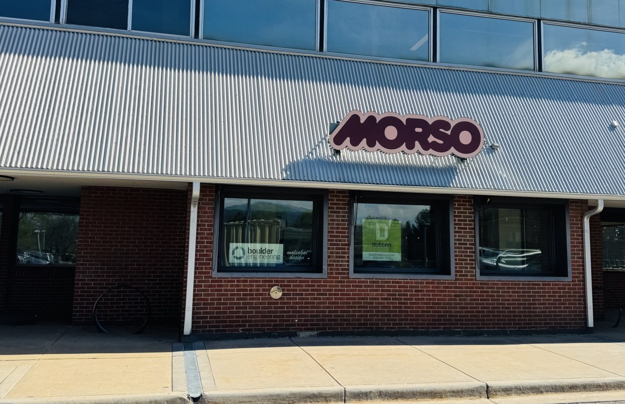 exterior of building with "Morso" signage
