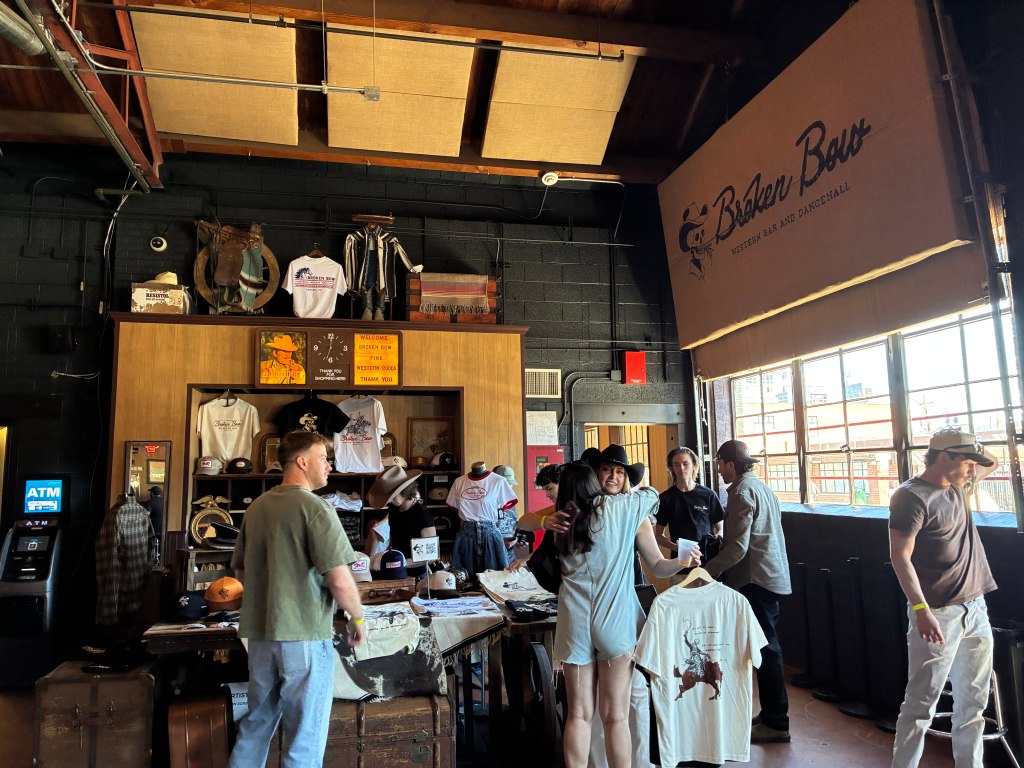 Retail shop filled with people