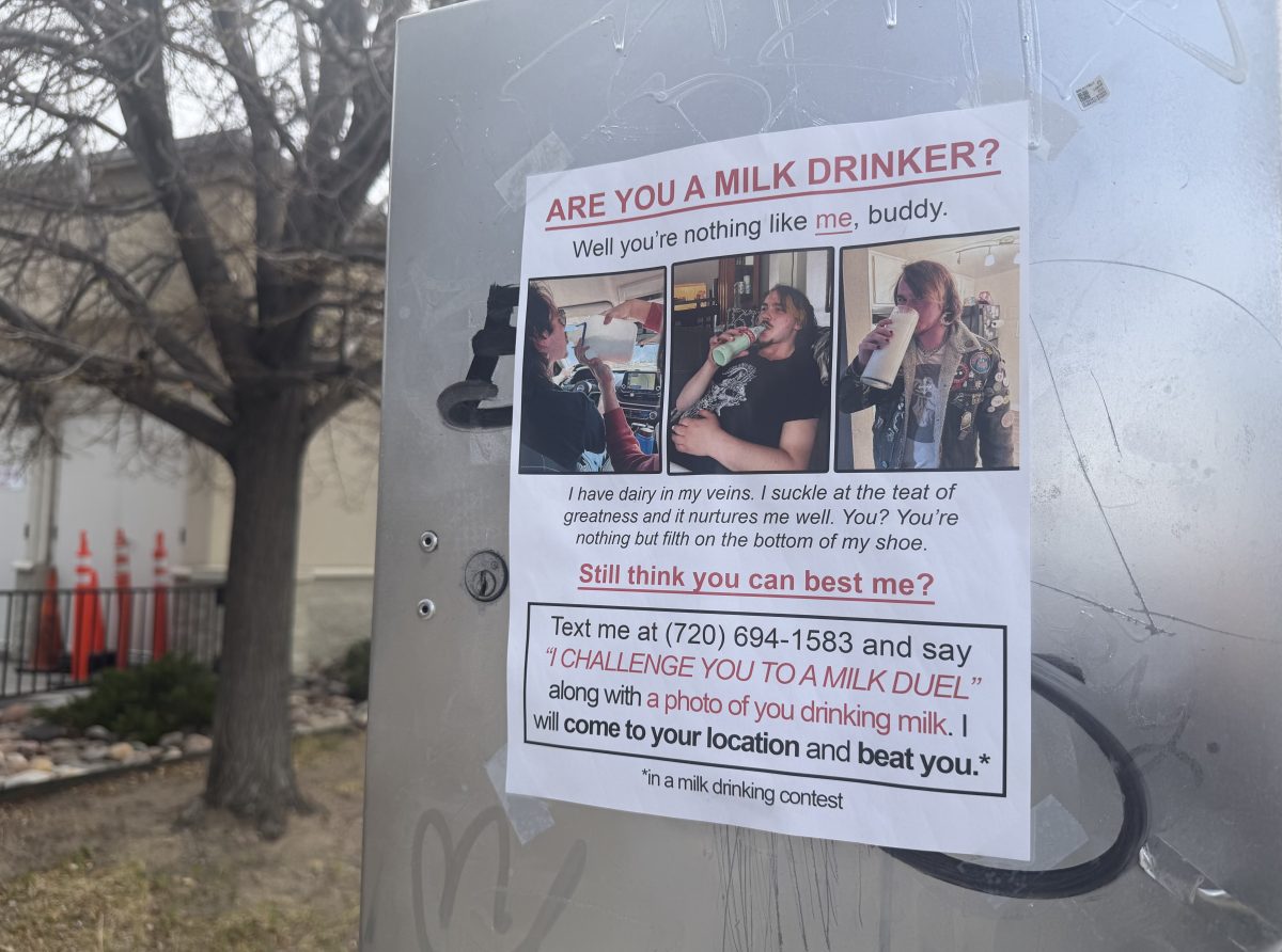flyer for milk-chugging competition in denver