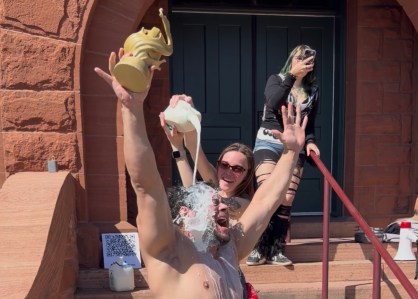 Ridiculous Milk Drinking Contest Draws Big Crowd