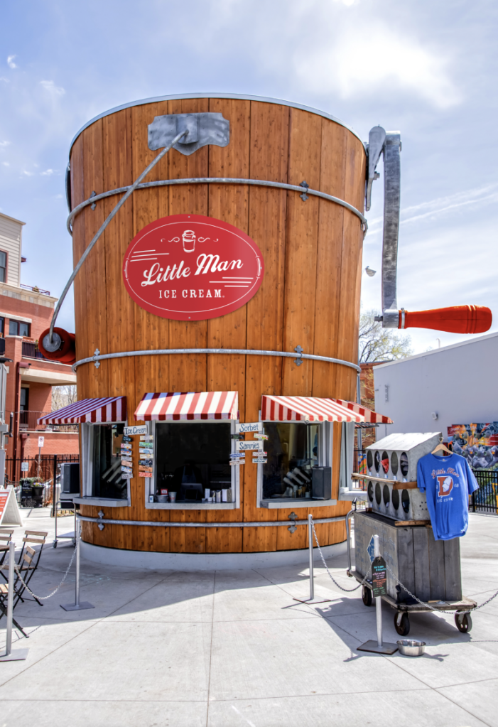 a wooden ice cream churn buliding