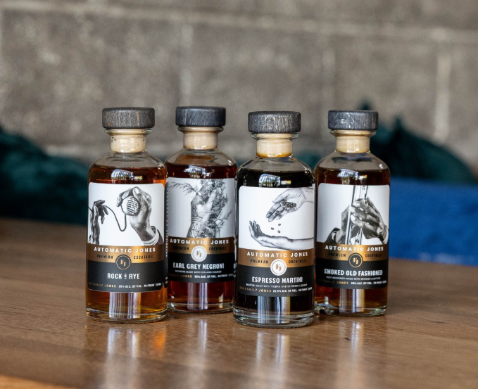 four bottles of spirits