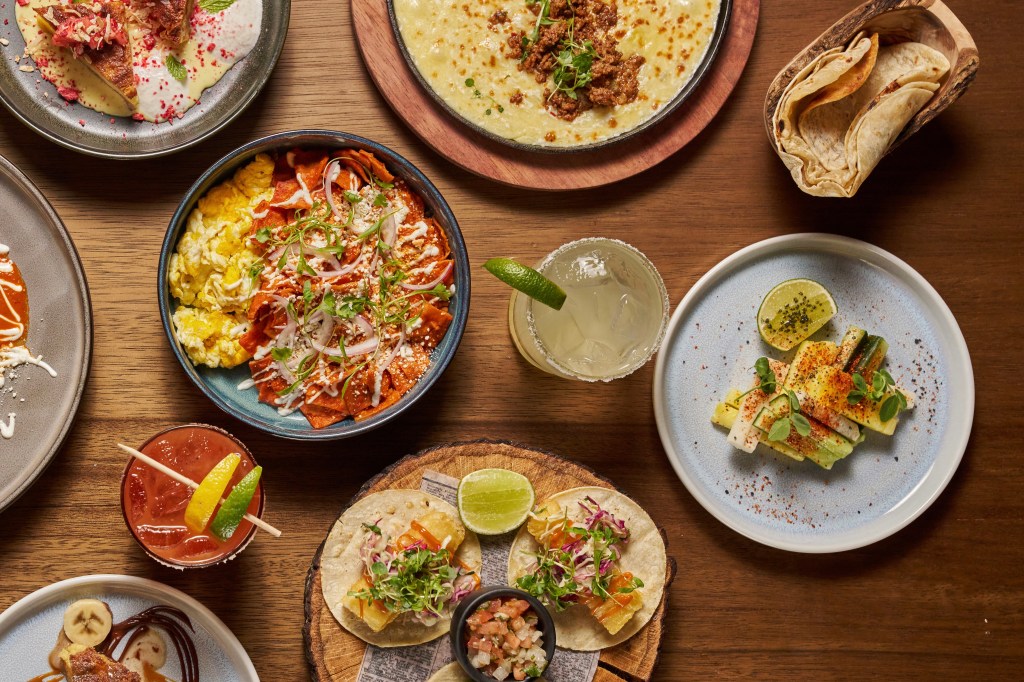 Breakfast tacos, chilaquiles and more dishes from Tamayo's brunch menu
