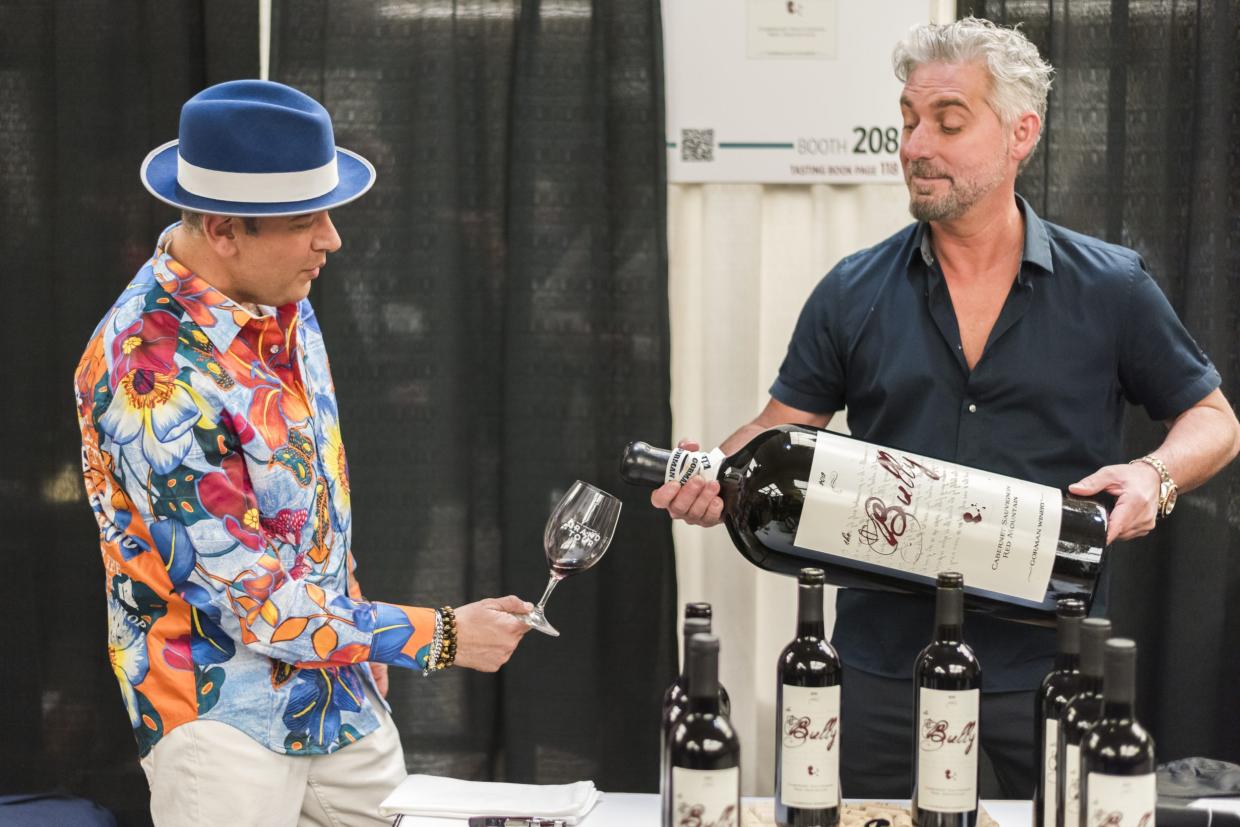pouring a magnum