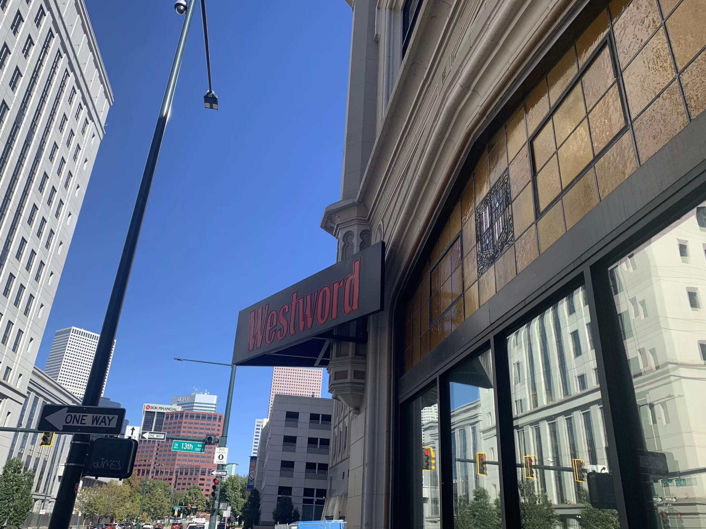 outside of a building in downtown Denver
