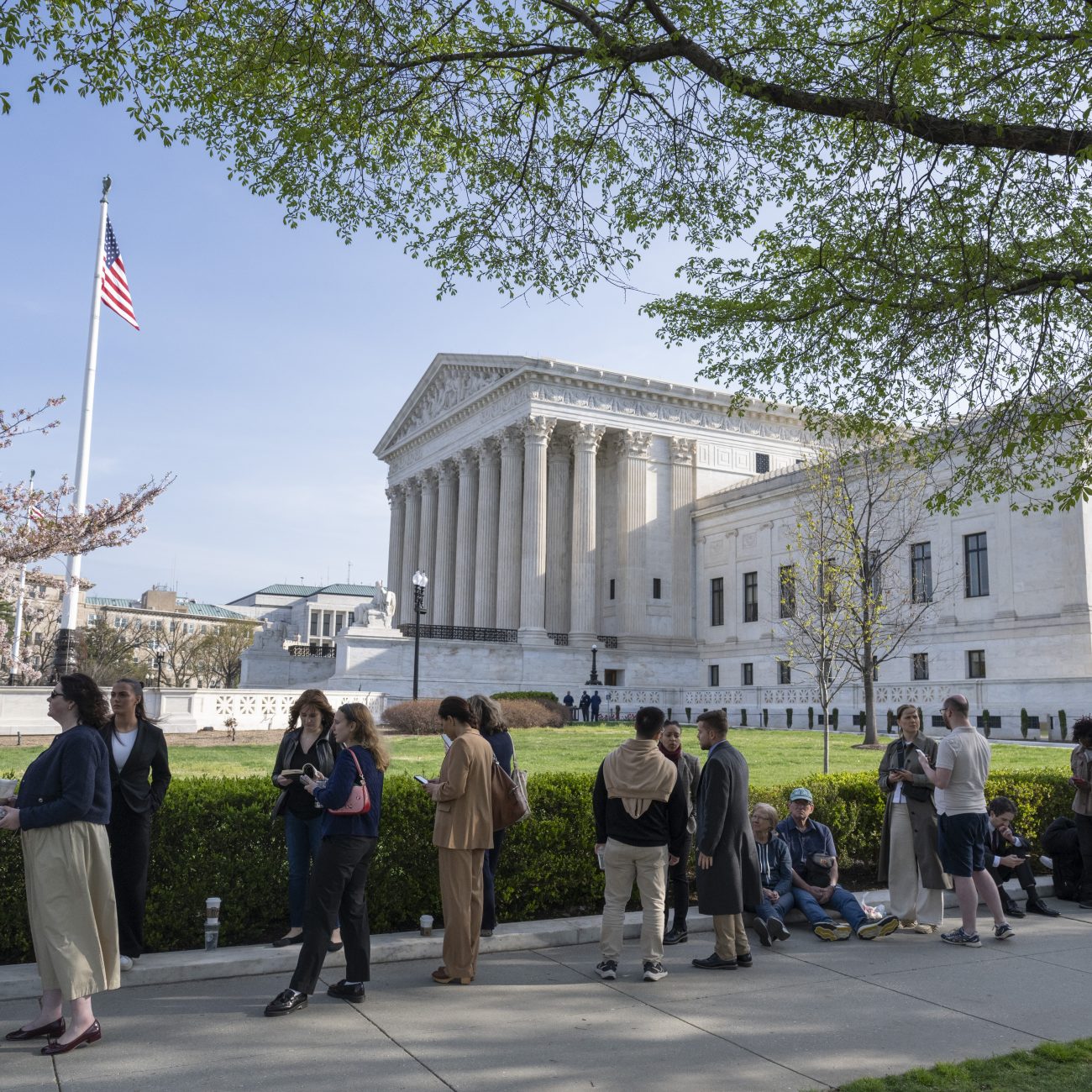 line of people outside Supreme Court