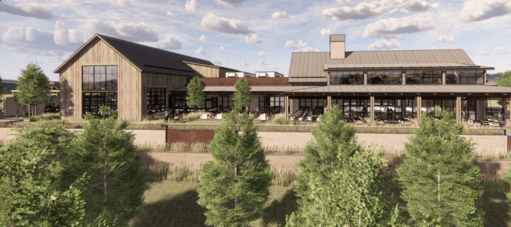 an artist rendering of a proposed restaurant