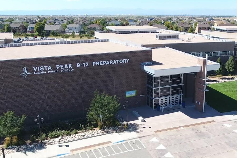 outside of high school in Aurora, Colorado.