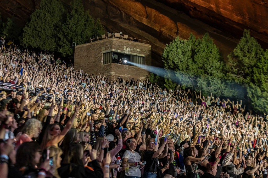 A packed Red Rocks crowd during Yungblud at Red Rocks Park and Amphitheater in Morrison, Colorado, on May 11.