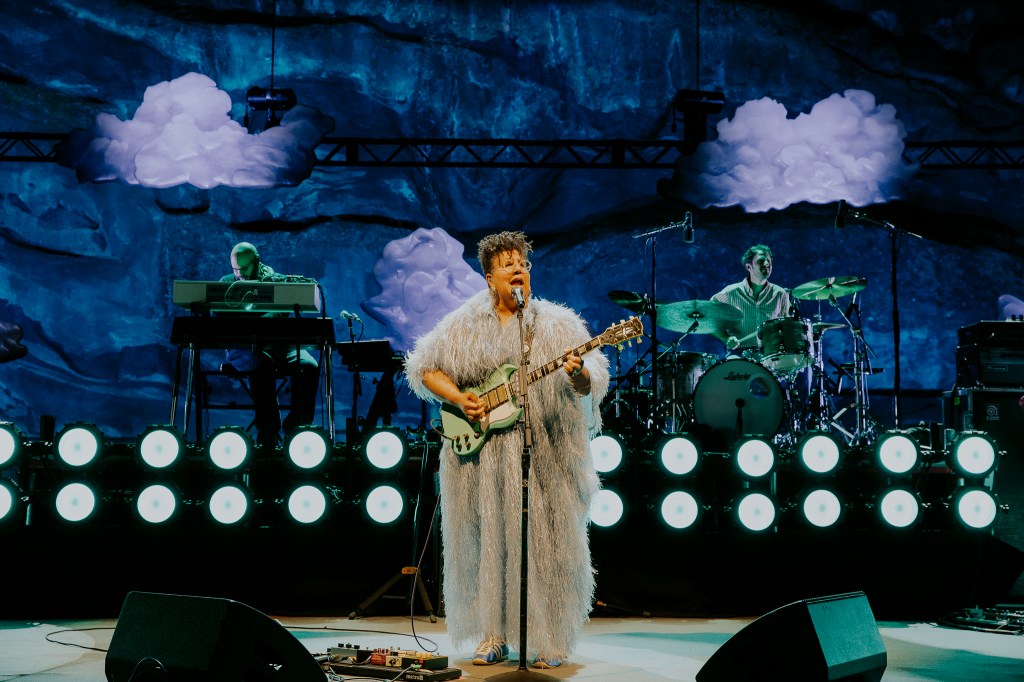 Alabama Shakes performing live at Red Rocks Parks & Amphitheater in Morrison, Colorado.