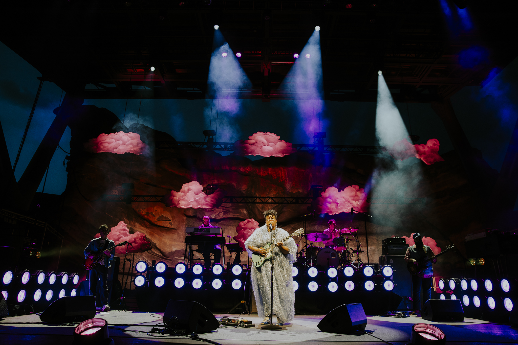 Alabama Shakes performing live at Red Rocks Parks & Amphitheater in Morrison, Colorado.