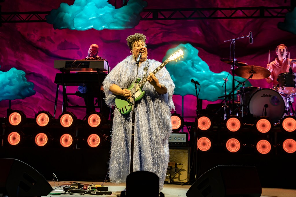 Alabama Shakes performing live at Red Rocks Parks & Amphitheater in Morrison, Colorado.