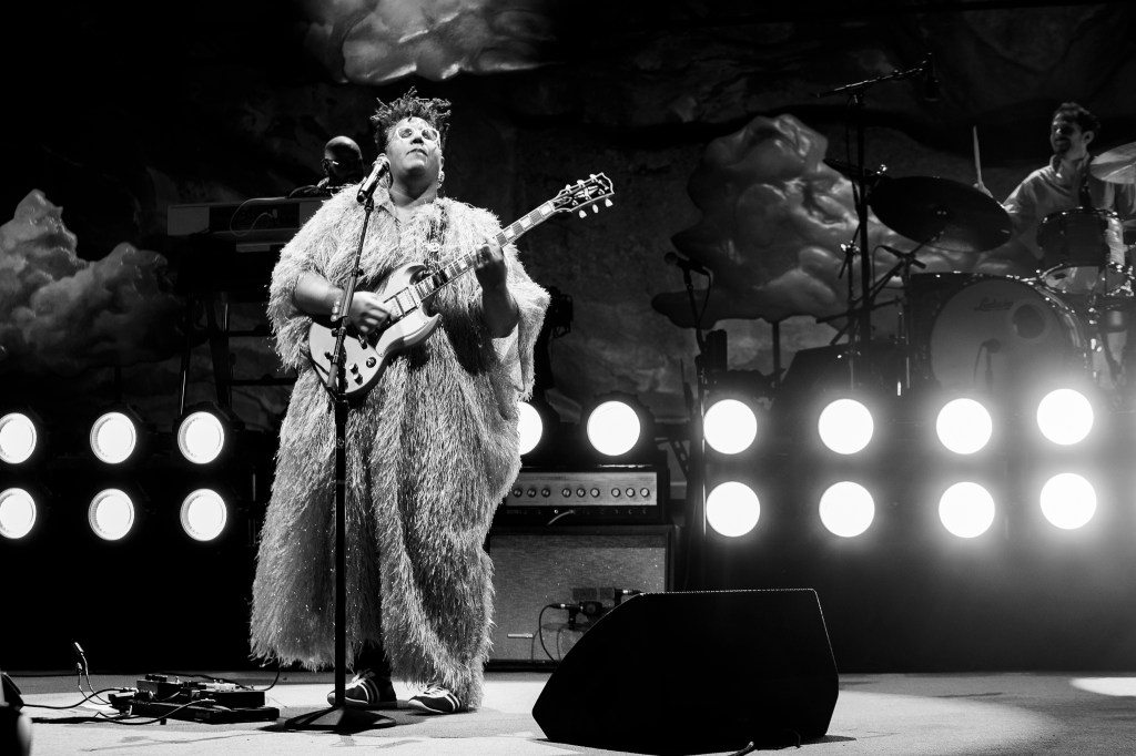 Alabama Shakes performing live at Red Rocks Parks & Amphitheater in Morrison, Colorado.
