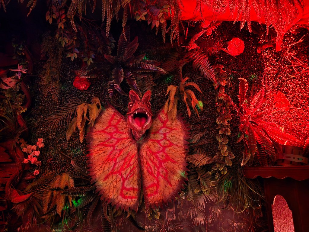 dinosaur decor on a wall