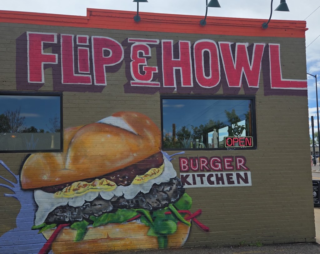 a restaurant mural