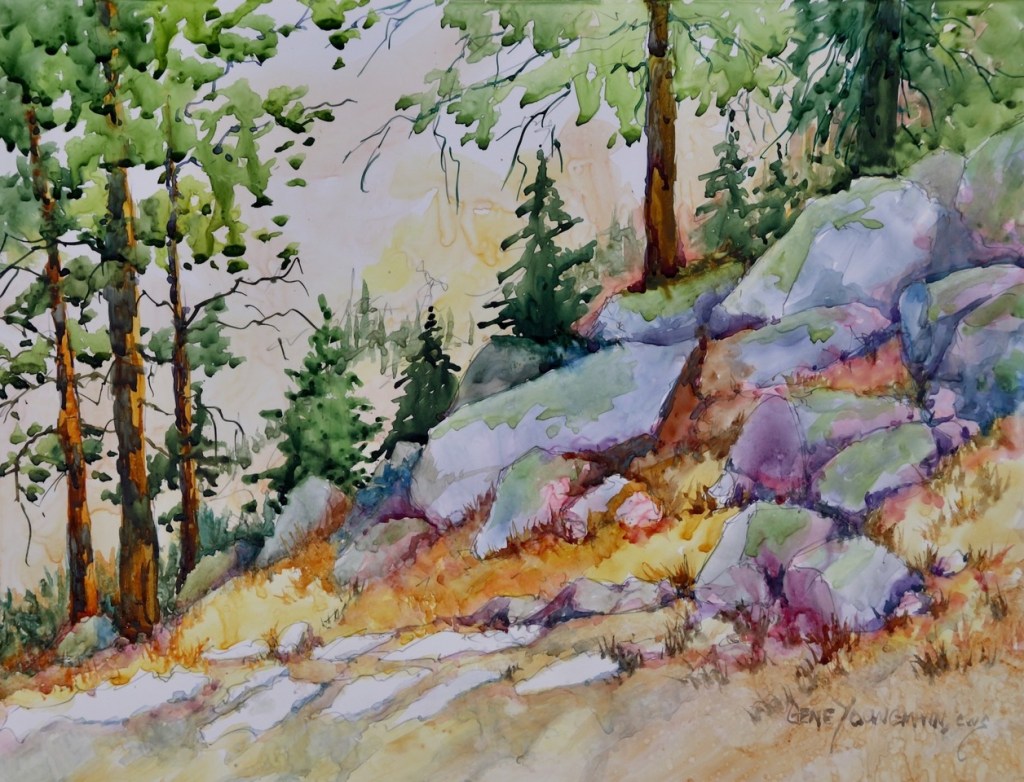 art of a mountainside