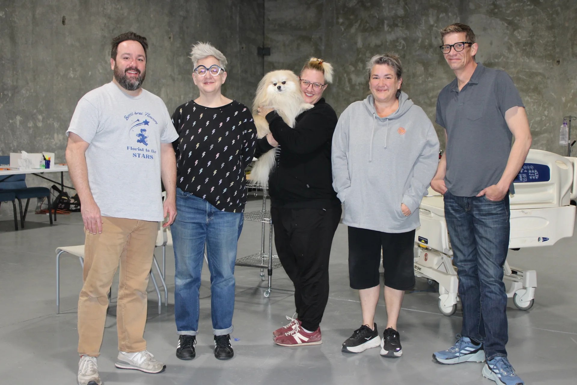 The Buntport ensemble in their new rehearsal space.