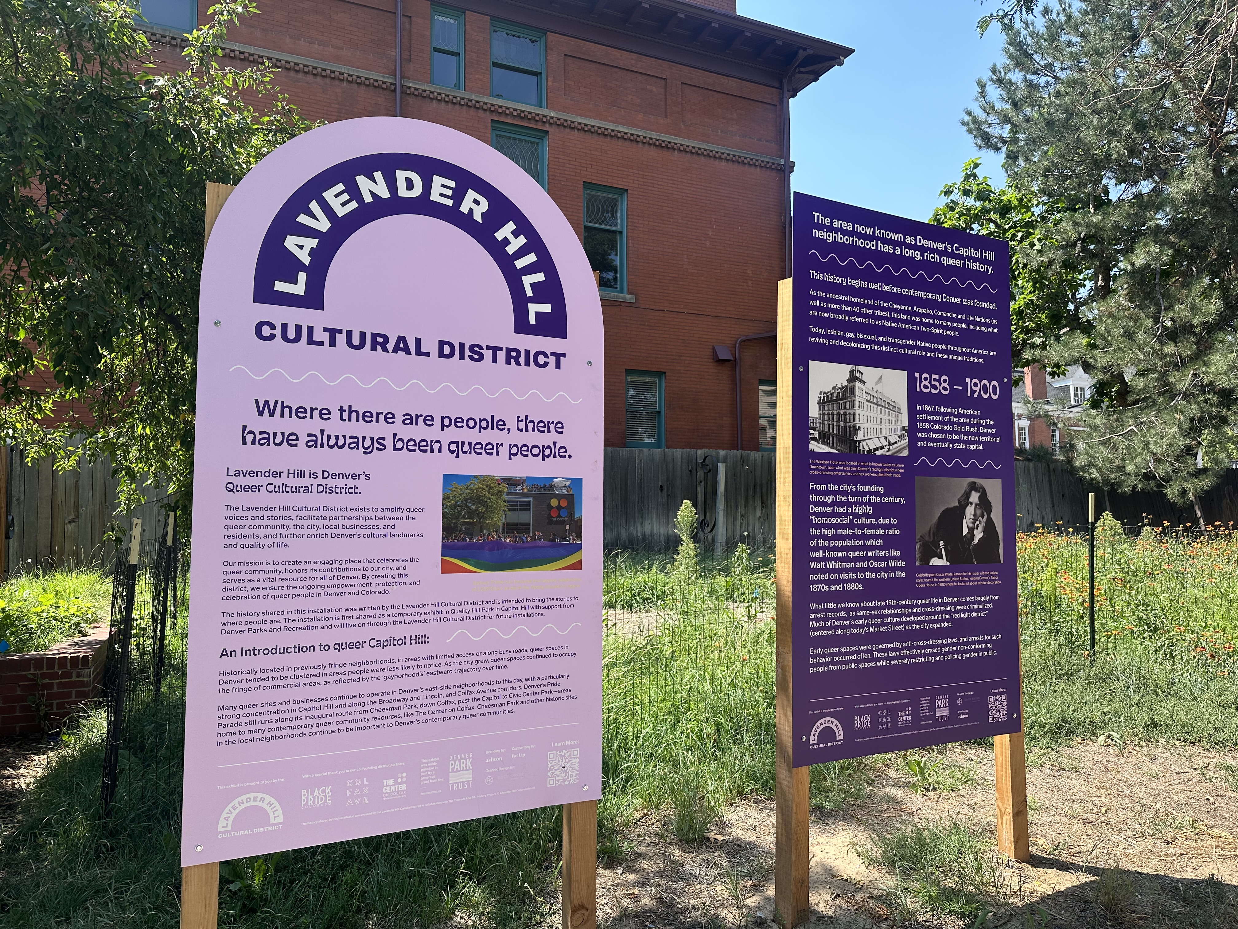 lavender hill cultural district history signs in quality hill park