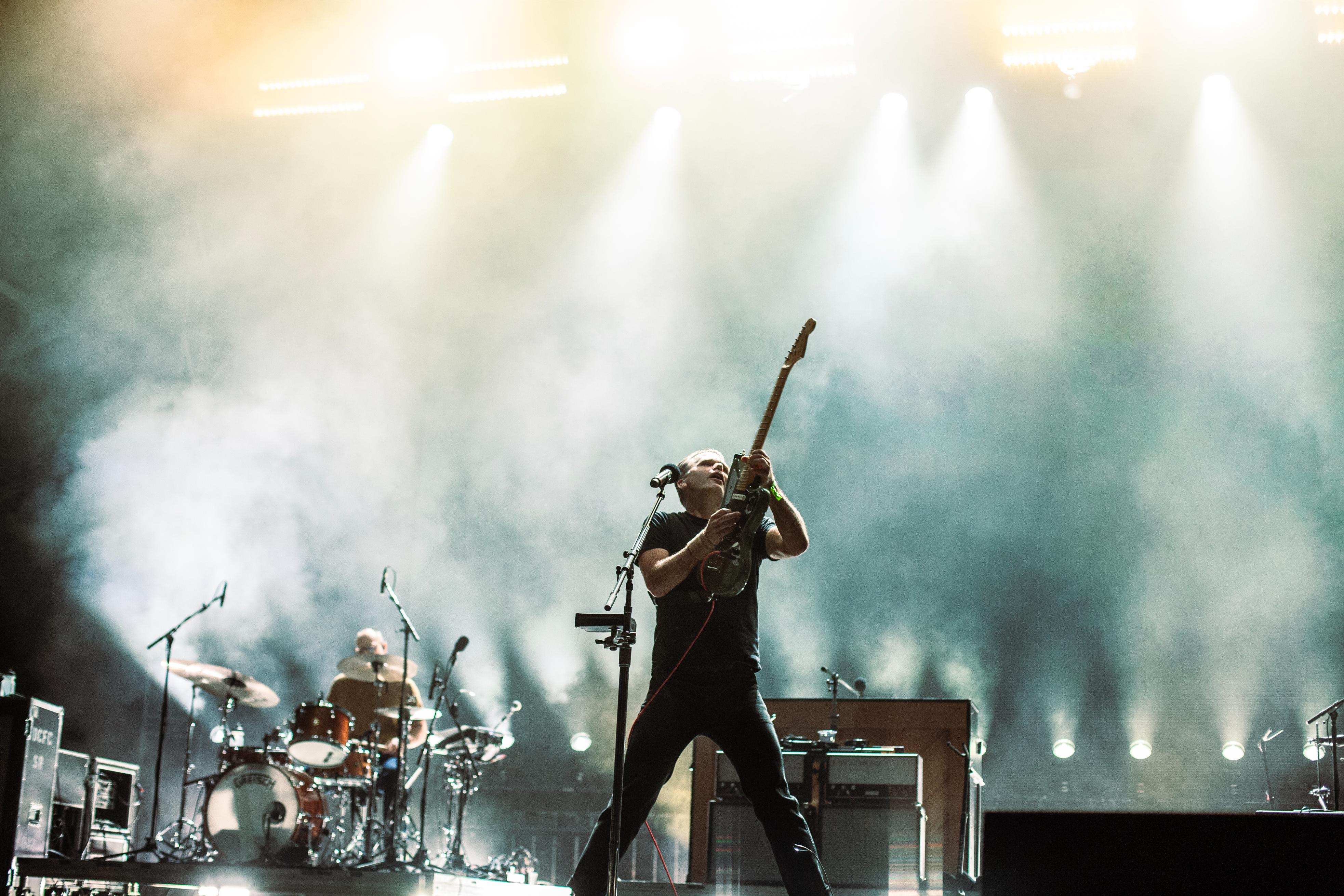 Death Cab ForCutie performing at Outside Days 2026.