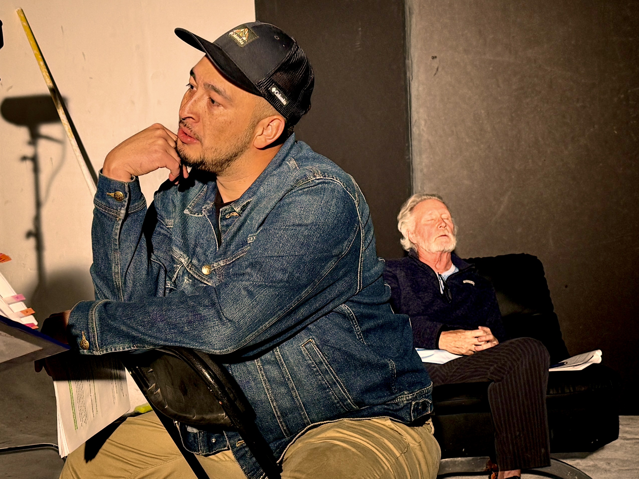 Two men sitting
