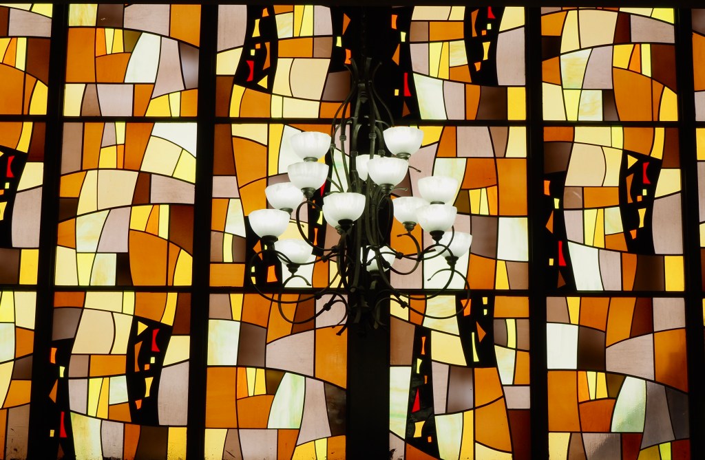 A stained glass window
