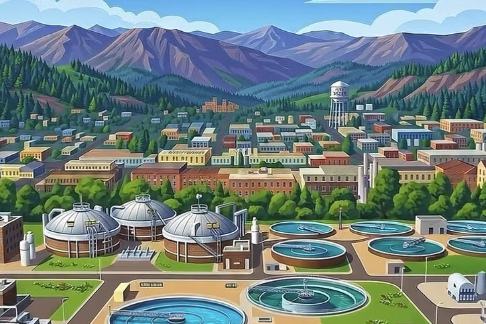 an ai-generated image of water facilities in englewood