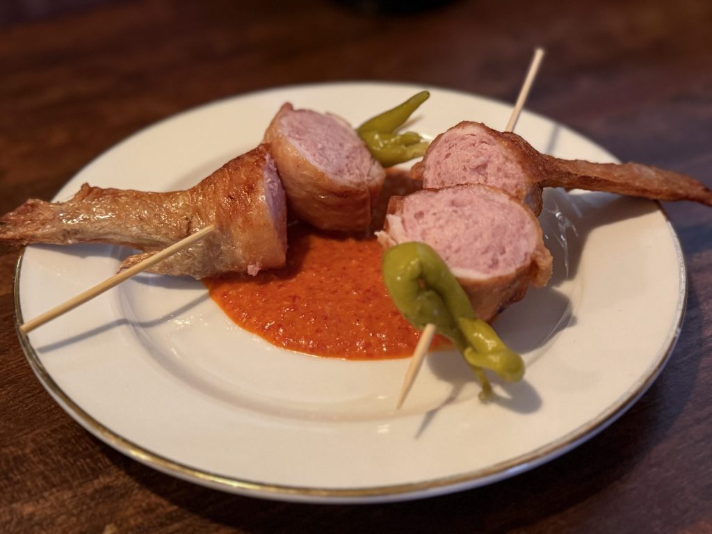 sausage-stuffed chicken wings