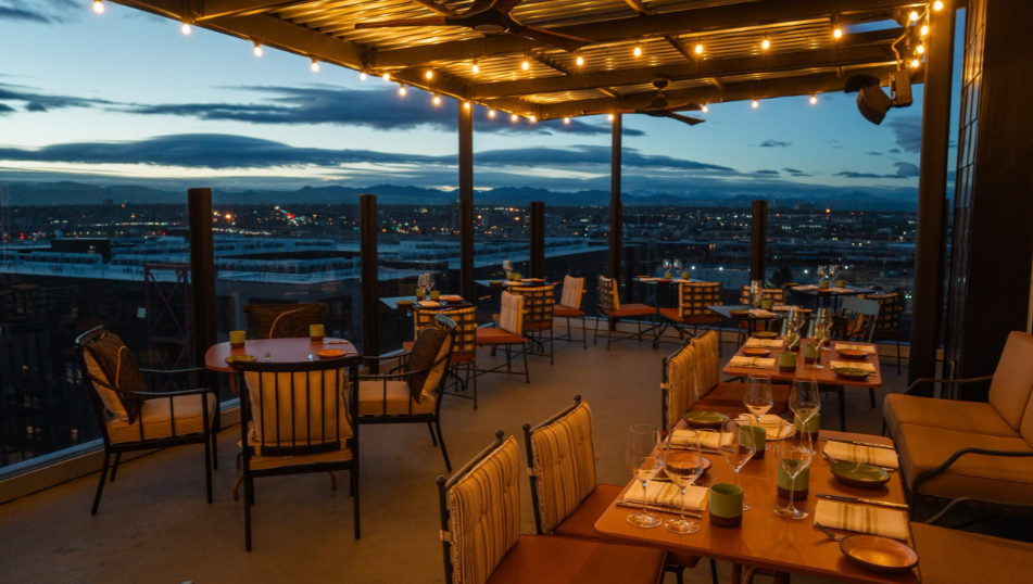 A Rooftop restaurant