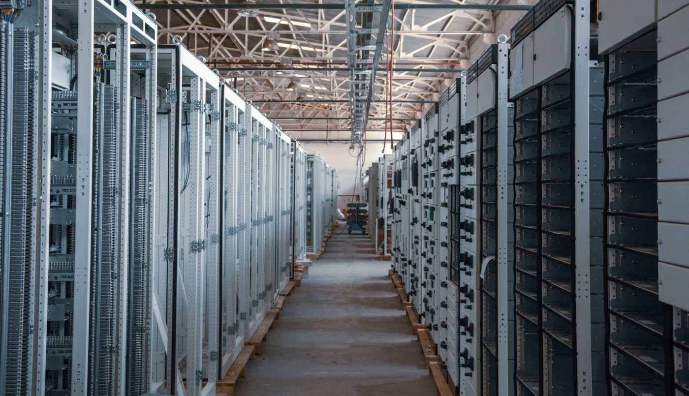 inside a data center filled with internet servers