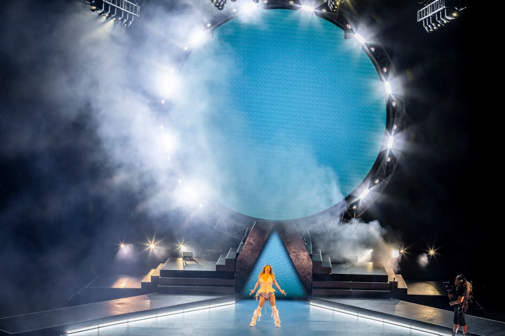 Kesha performs on stage at Red Rocks for her The Freedom Tour on June 1.