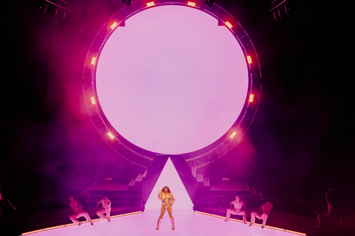 Kesha performs on stage at Red Rocks for her The Freedom Tour on June 1.