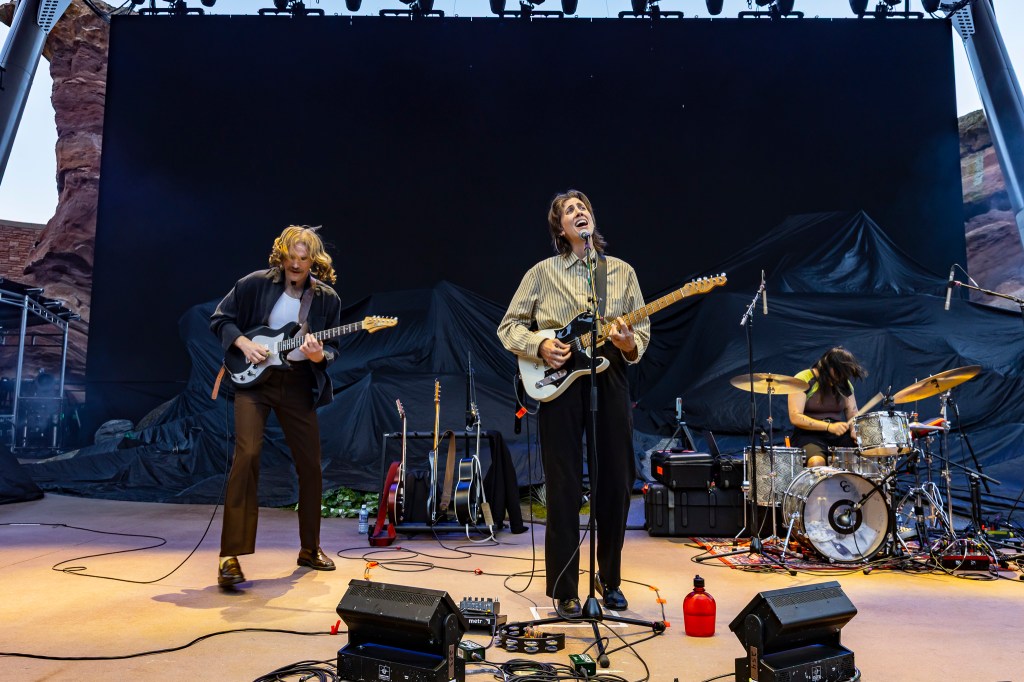 E.R. FIGHTMASTER performs on stage at Red Rocks in Morrison, Colorado, on Wednesday, June 10.