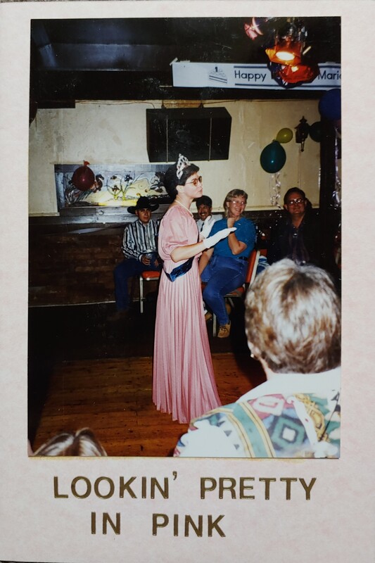 Mary Romano celebrating her birthday at the Three Sisters.