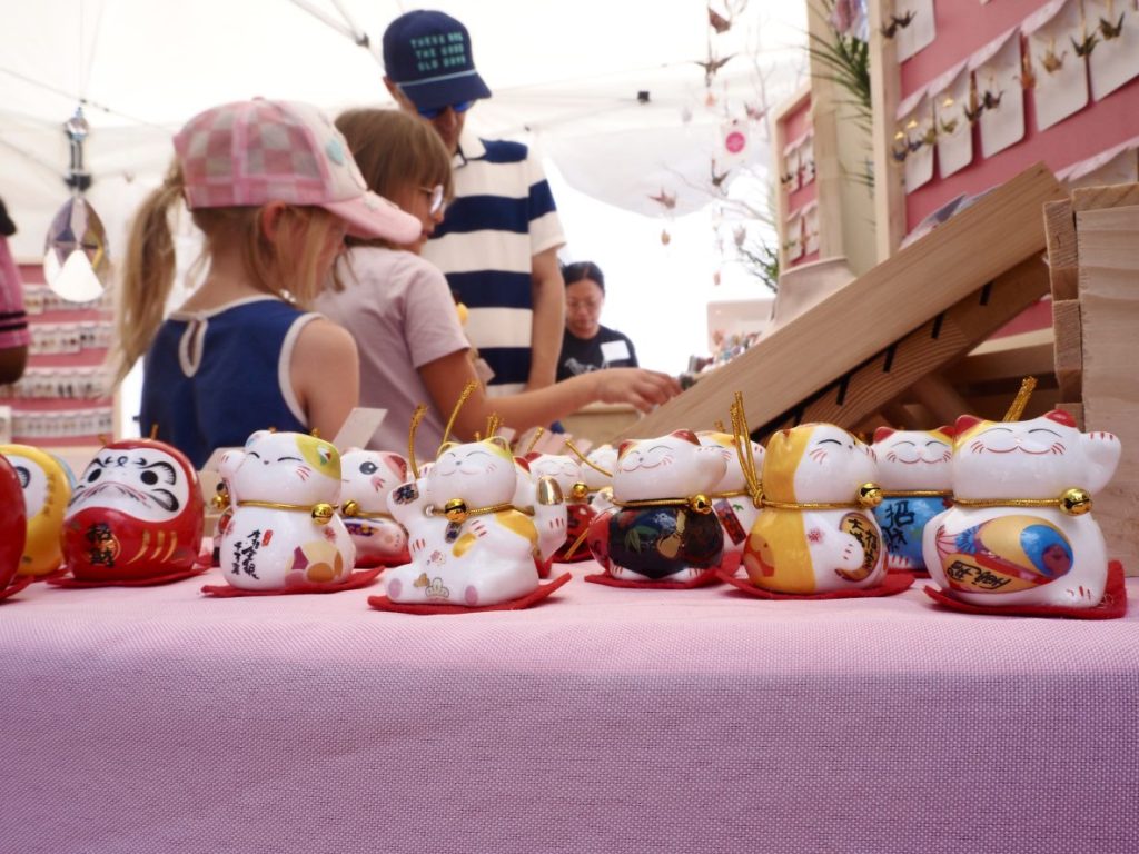 Maneki-neko, or lucky cats.