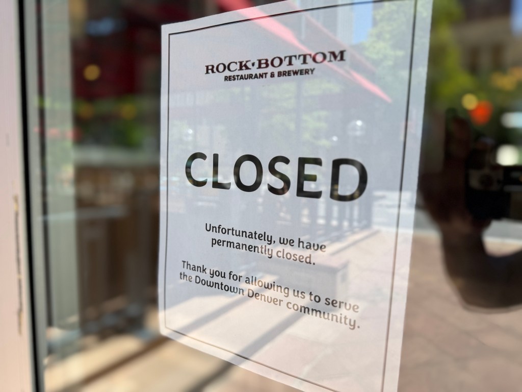 Rock Bottom Brewery Closing Sign