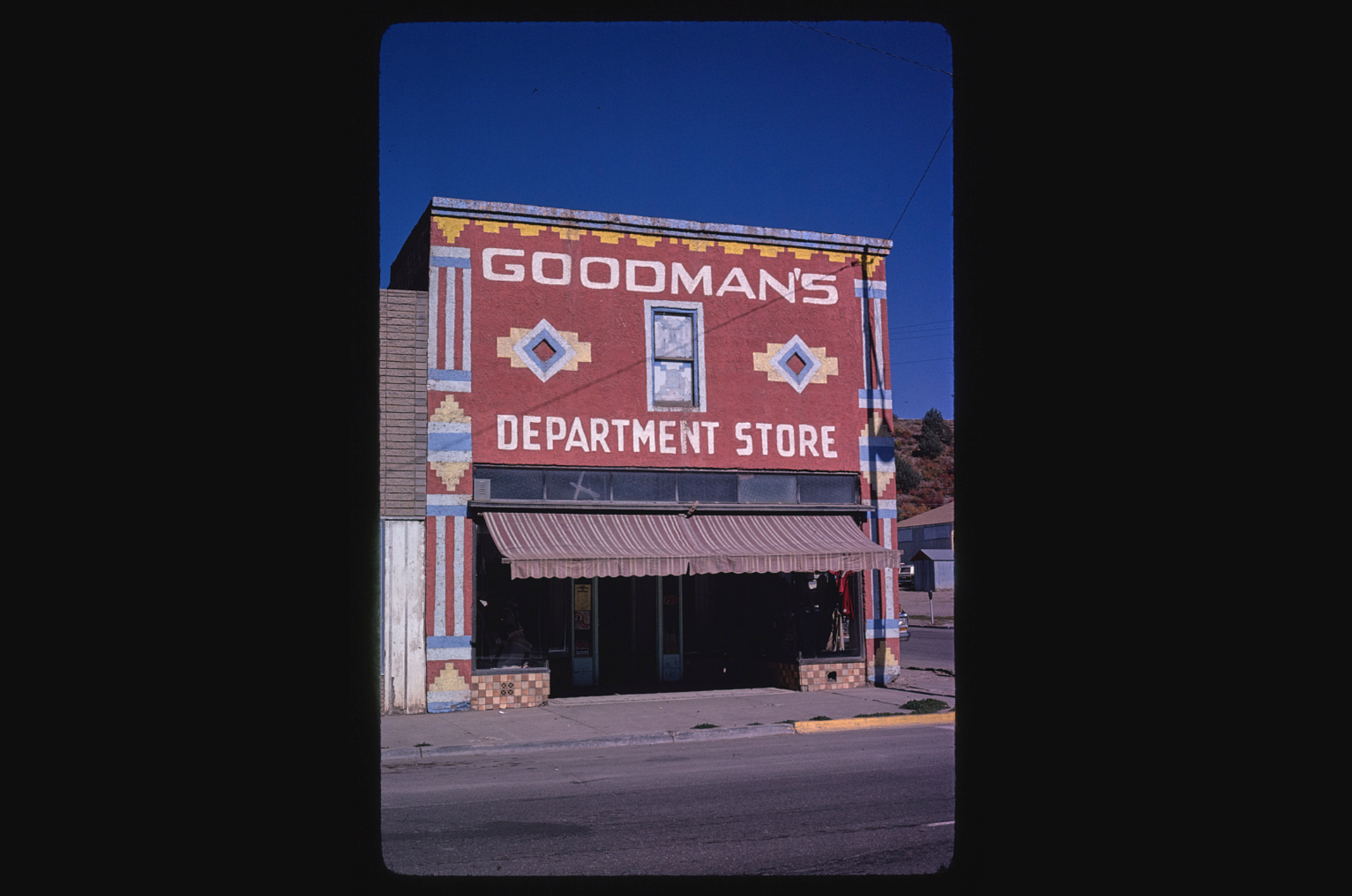 John Margolies photo of Goodman's Department Store in Pagosa Springs.