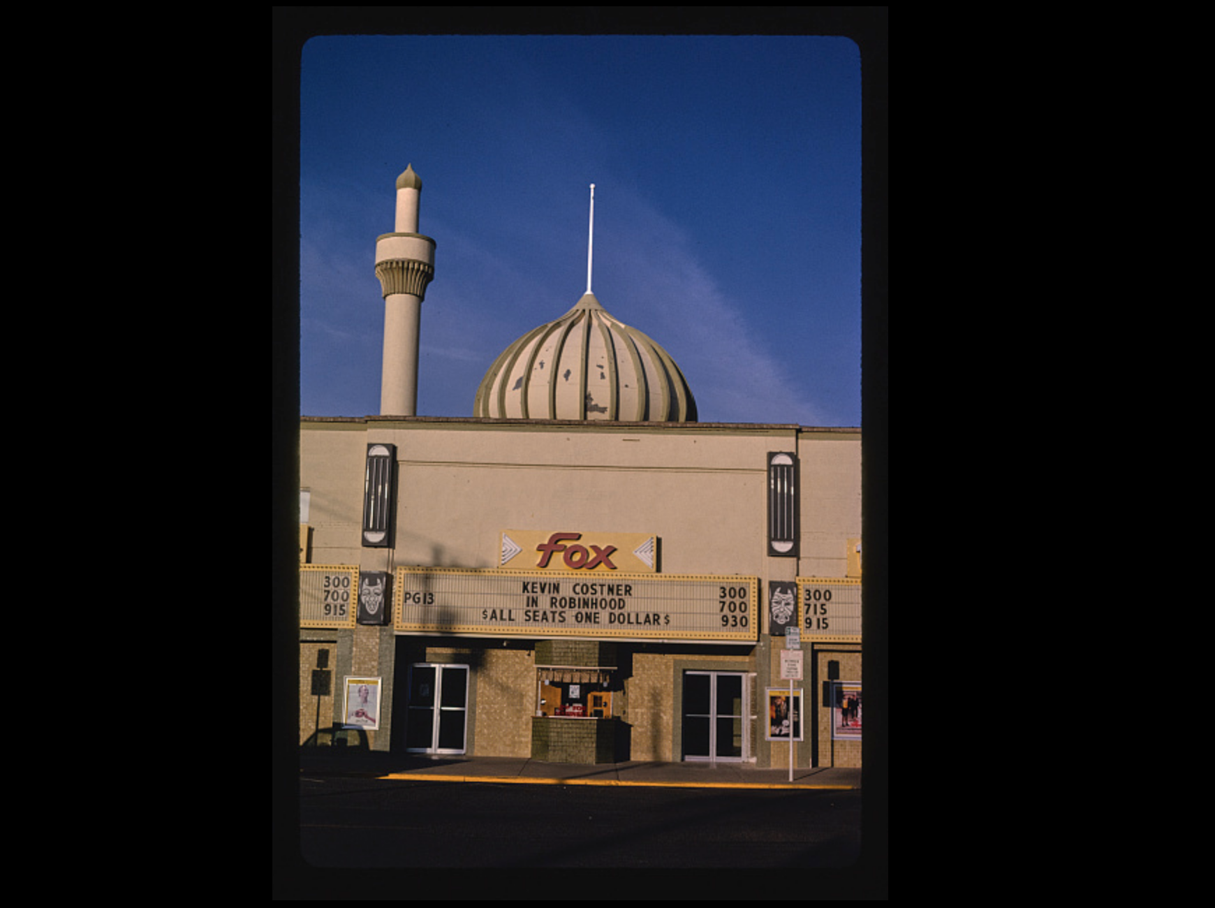 A 1991 photo of the Fox Theater in Montrose, Co., by John Margolies.