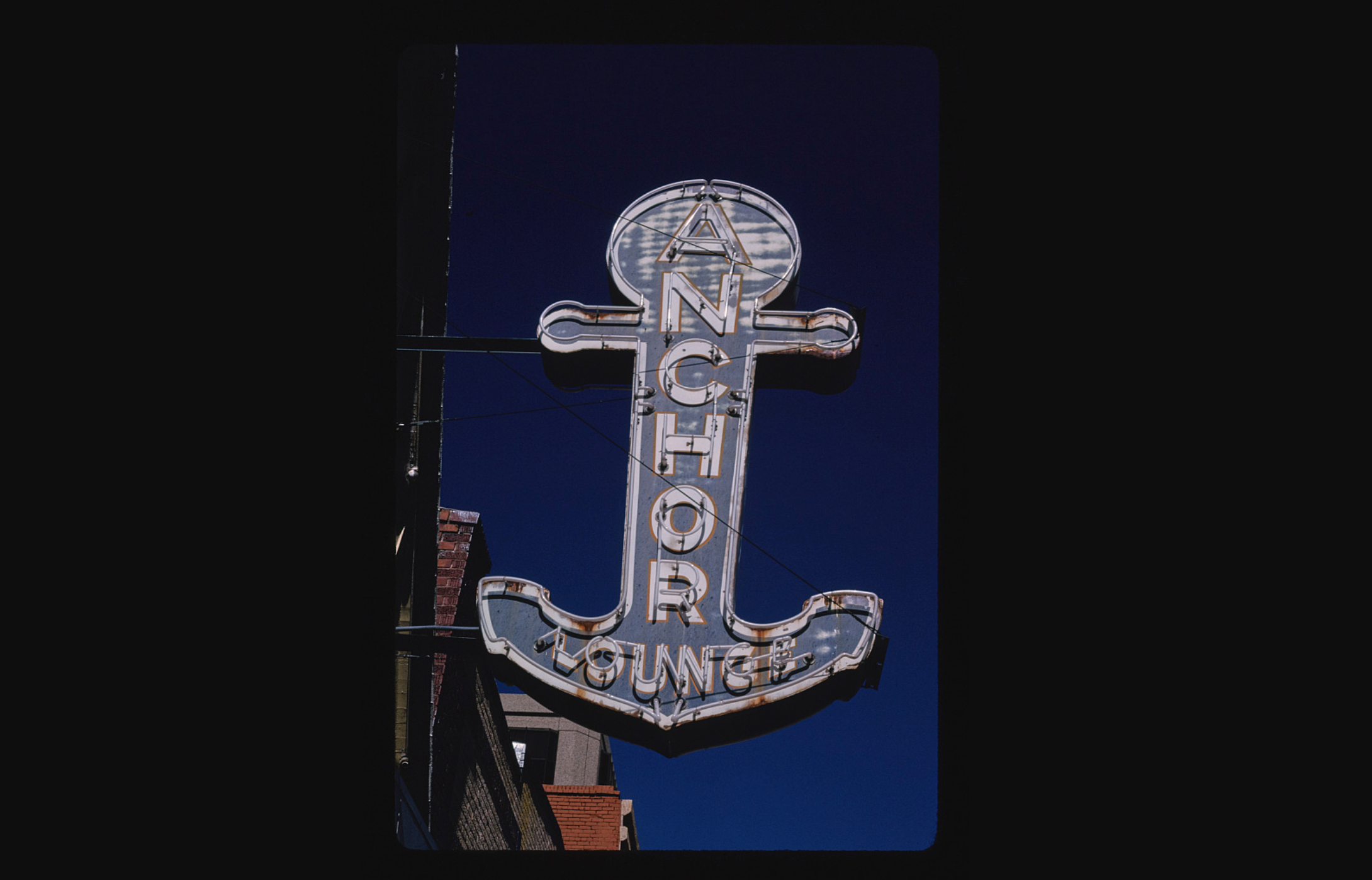 Anchor Lounge neon sign in Pueblo, 1991