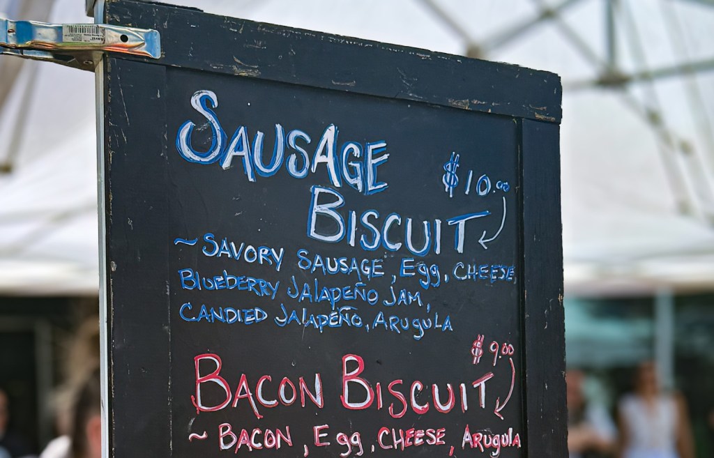 Three Biscuiteers Menu