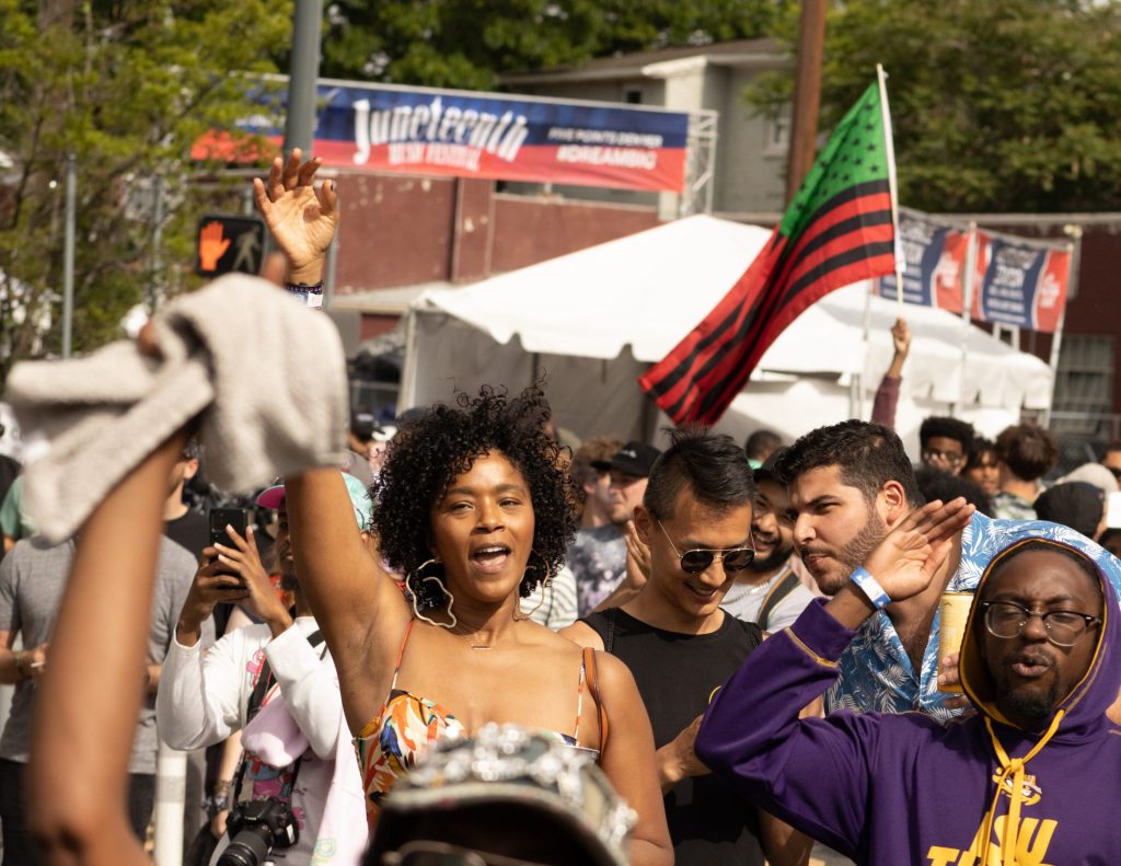 people at Juneteenth in Denver