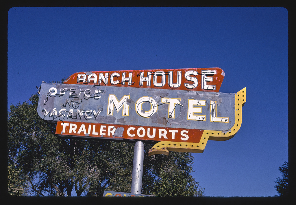 Ranch House Motel neon sign in Pueblo