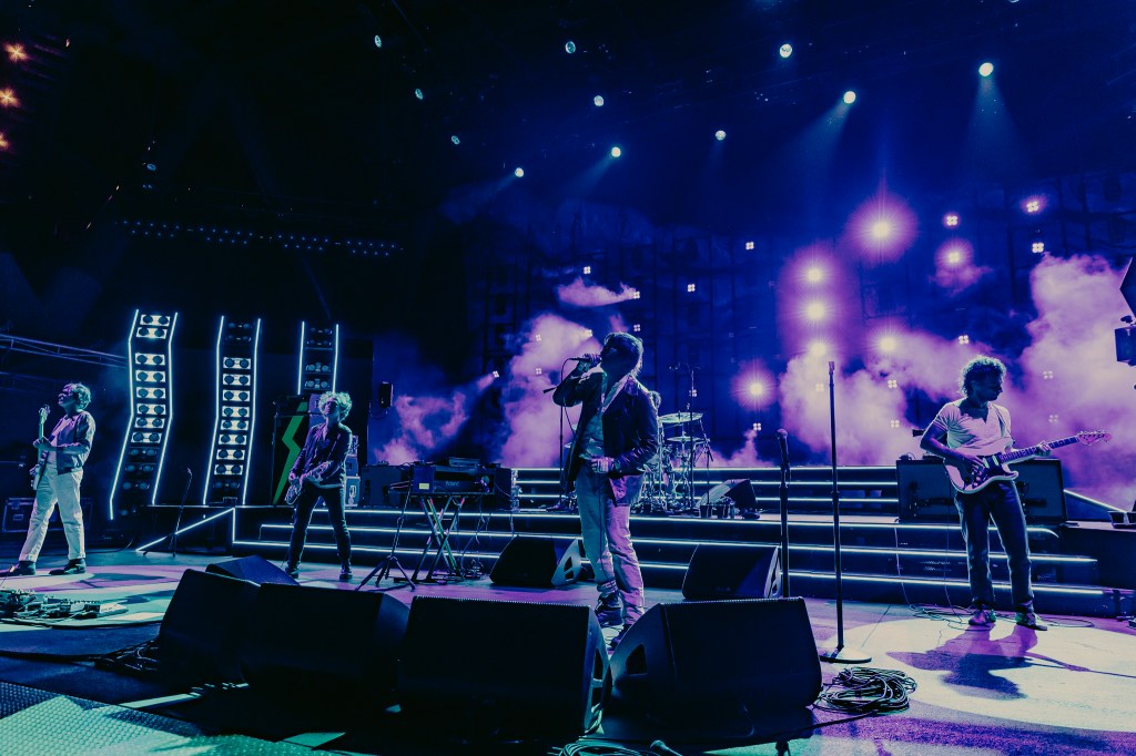 The Strokes performing live at Red Rocks on July 22.