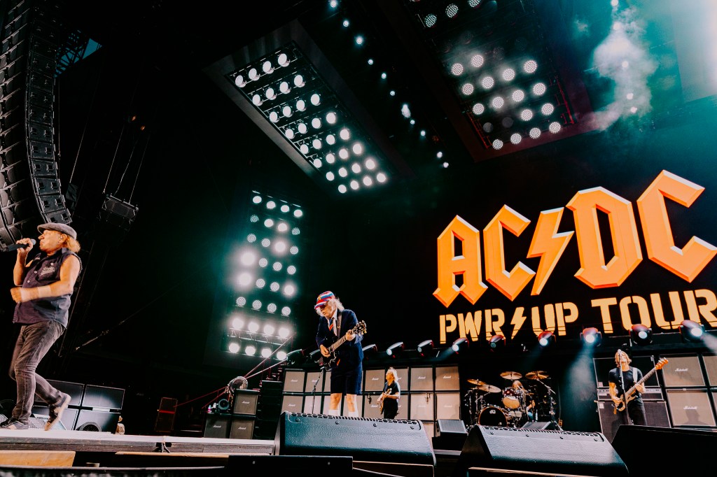 AC/DC performing live at Empower Field at Mile High in Denver, Colorado, on July 28 for their 2026 Power Up Tour