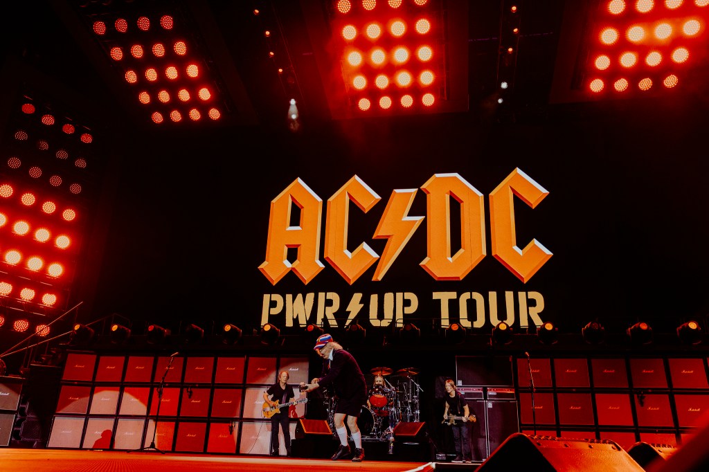 AC/DC performing live at Empower Field at Mile High in Denver, Colorado, on July 28 for their 2026 Power Up Tour