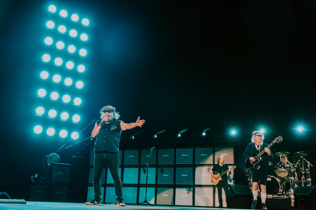AC/DC performing live at Empower Field at Mile High in Denver, Colorado, on July 28 for their 2026 Power Up Tour