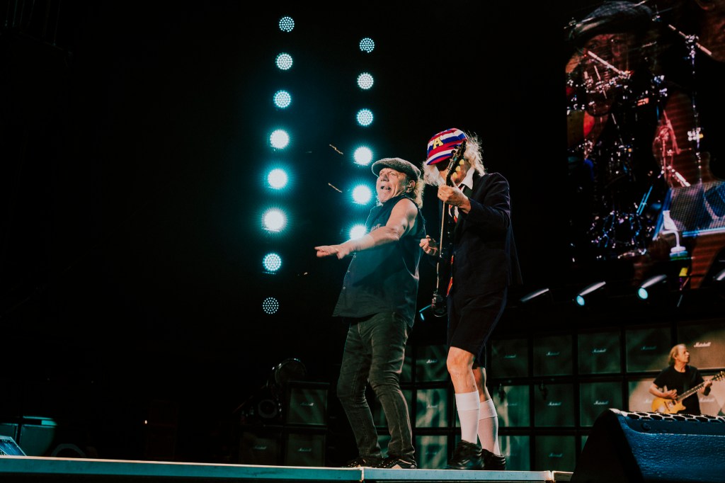 AC/DC performing live at Empower Field at Mile High in Denver, Colorado, on July 28 for their 2026 Power Up Tour