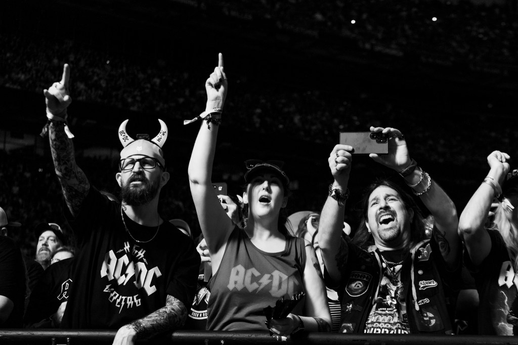 Concertgoers at Empower Field at Mile High during AC/DC
