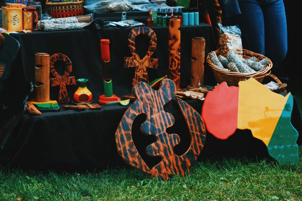 Art at a booth