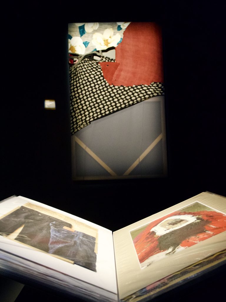 paper and fabric collages